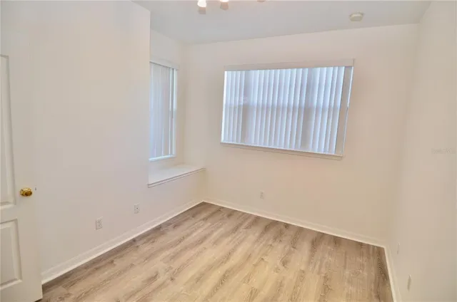 an empty room with a window