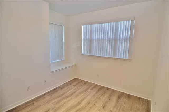 an empty room with a window