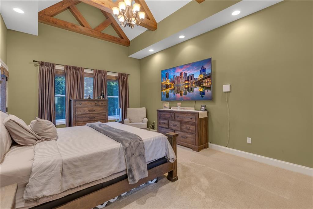 125 James Drive Beaver, PA 15009 - Photo 13 of 40 a bedroom with a bed and a flat screen tv