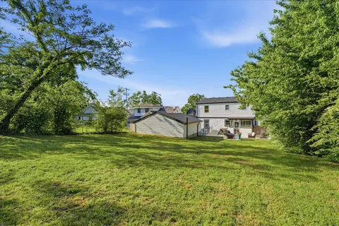 a house view with a garden space
