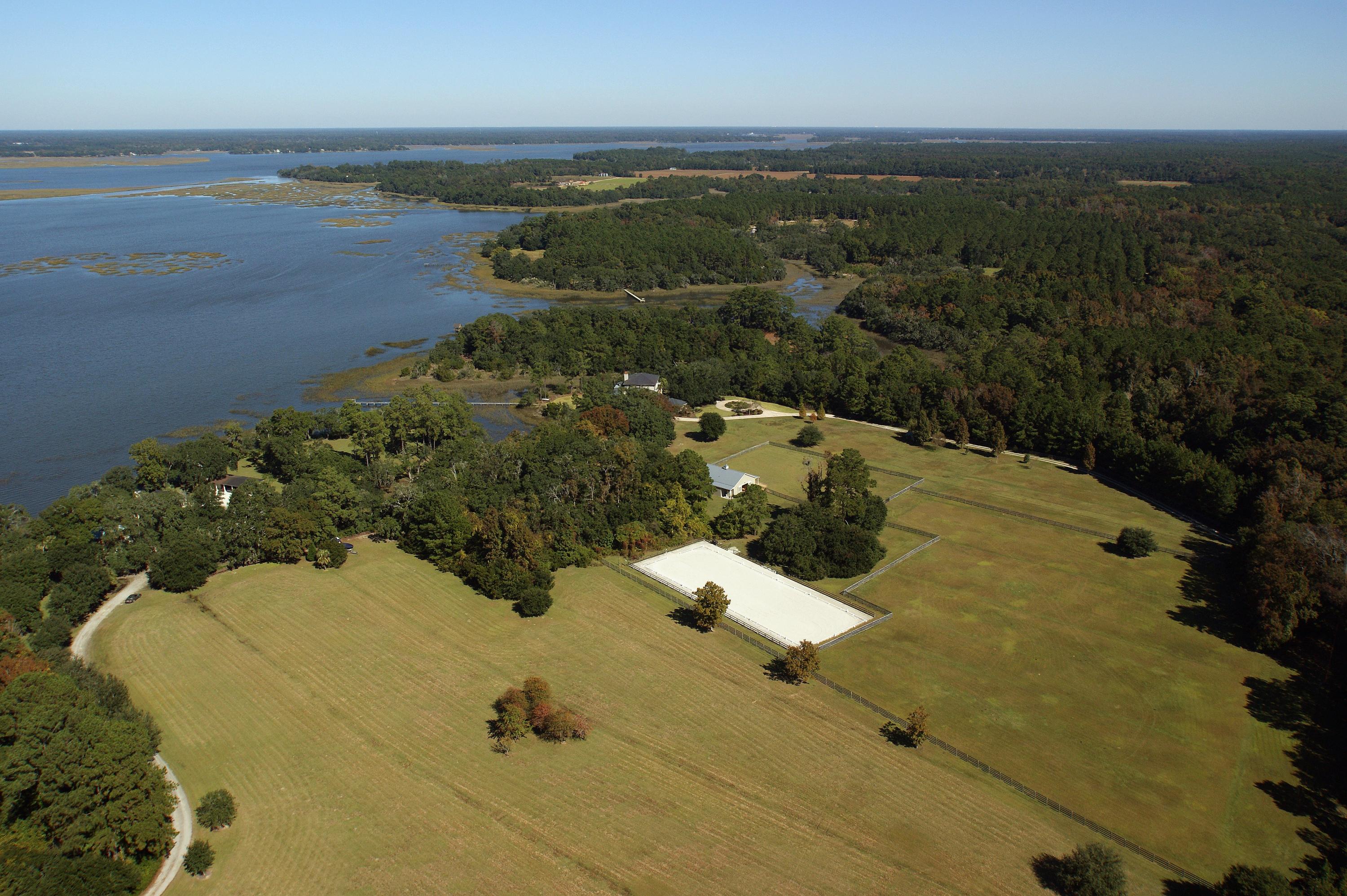 6090 Josie Ridge Road Wadmalaw Island, SC 29487 - Photo 16 of 45 aerial of the farm