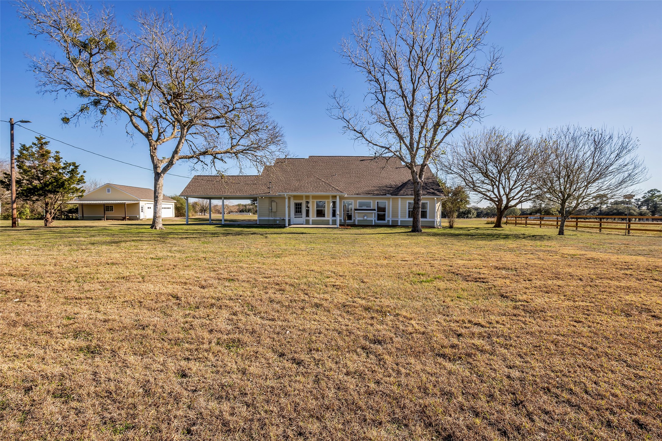 1075 Harrisburg Road Brenham, TX 77833 - Photo 32 of 49 a view of a yard with an umbrella