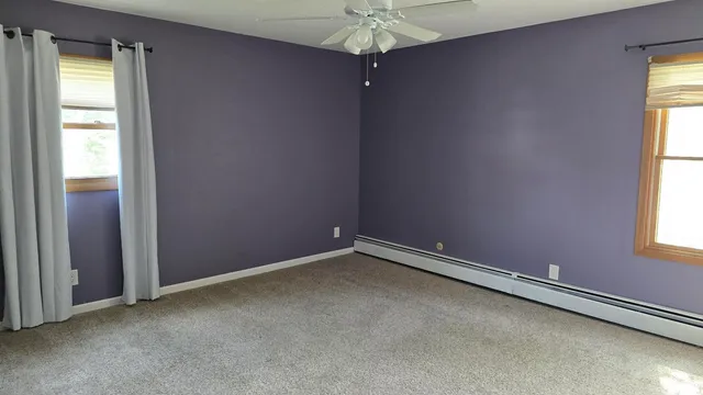 an empty room with a window