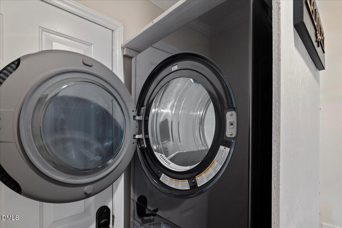 300 Pate Street Apex, NC 27502 - Photo 19 of 57 a close view of a utility room with dryer and washer