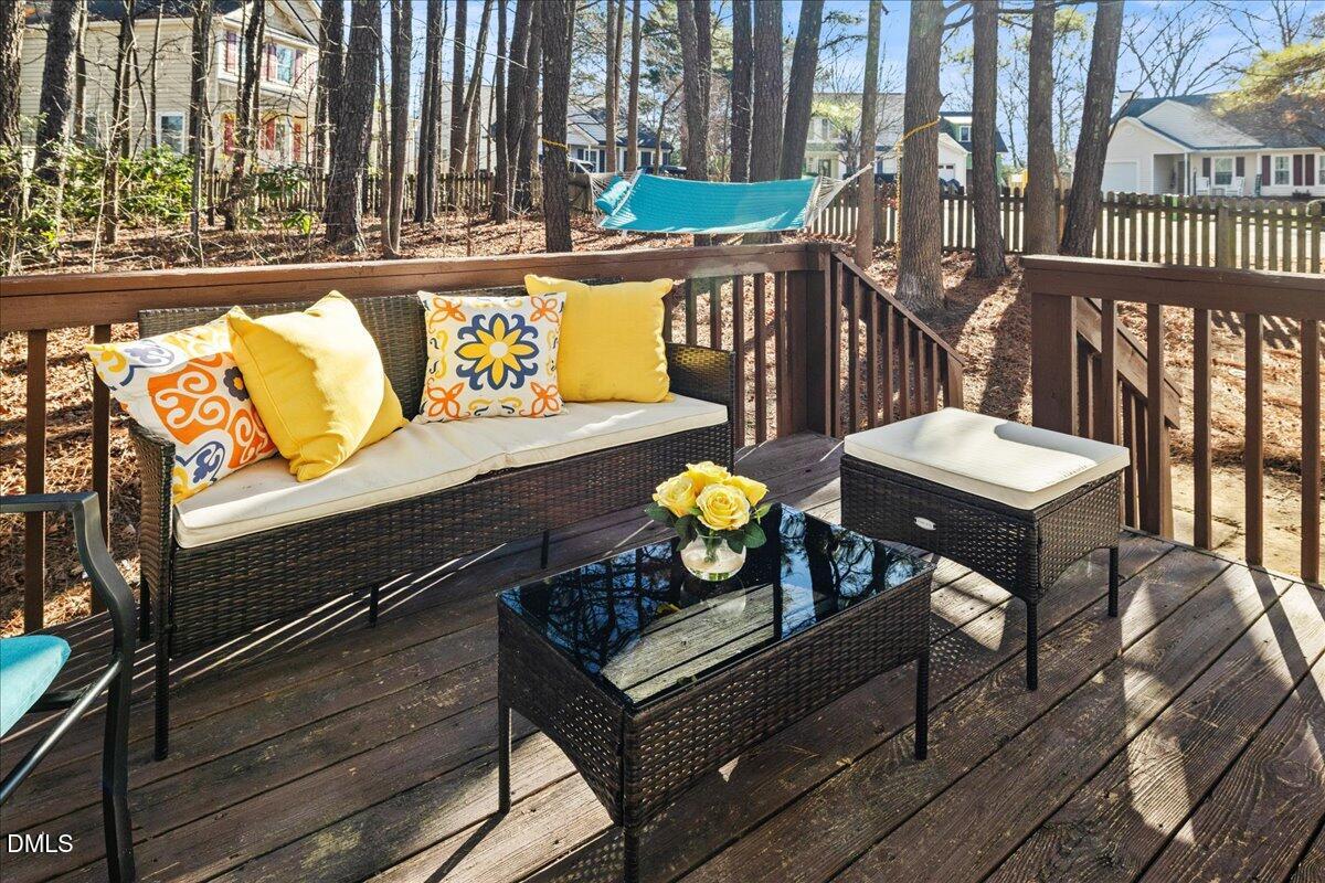300 Pate Street Apex, NC 27502 - Photo 48 of 57 a view of a chairs and table in the balcony
