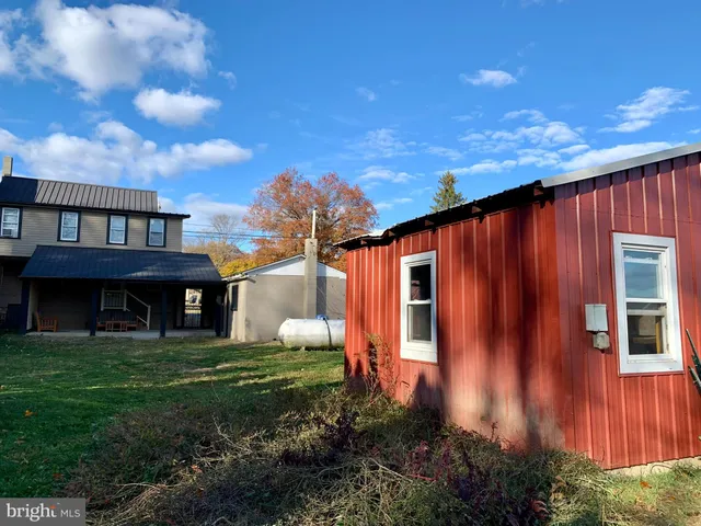 a view of a lake with a big yard