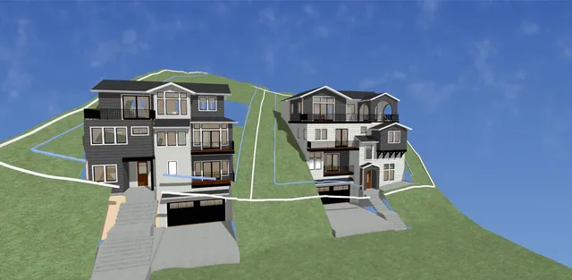 a front view of a house with yard