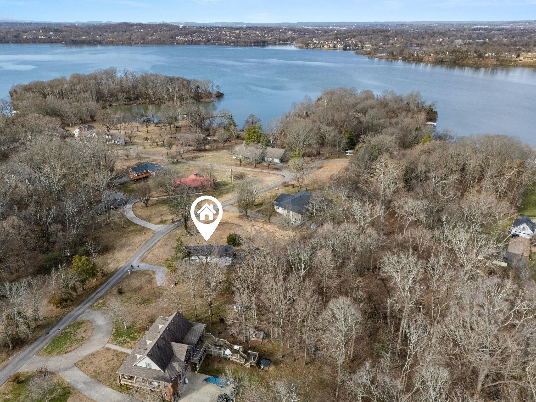 200 Burris Road Mount Juliet, TN 37122 - Photo 30 of 33 a aerial view of a house with a lake view