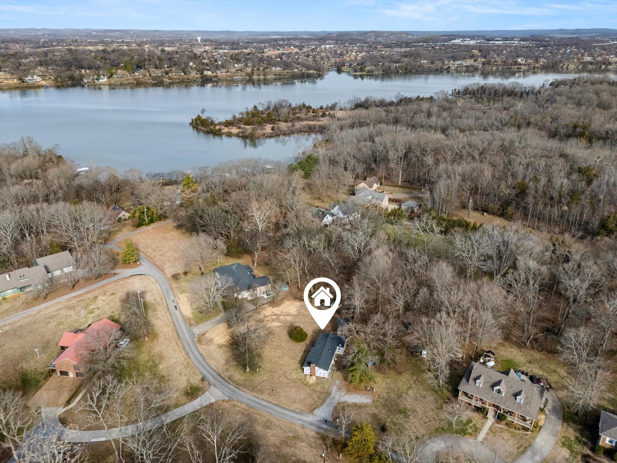 200 Burris Road Mount Juliet, TN 37122 - Photo 32 of 33 an aerial view of a house with a lake view