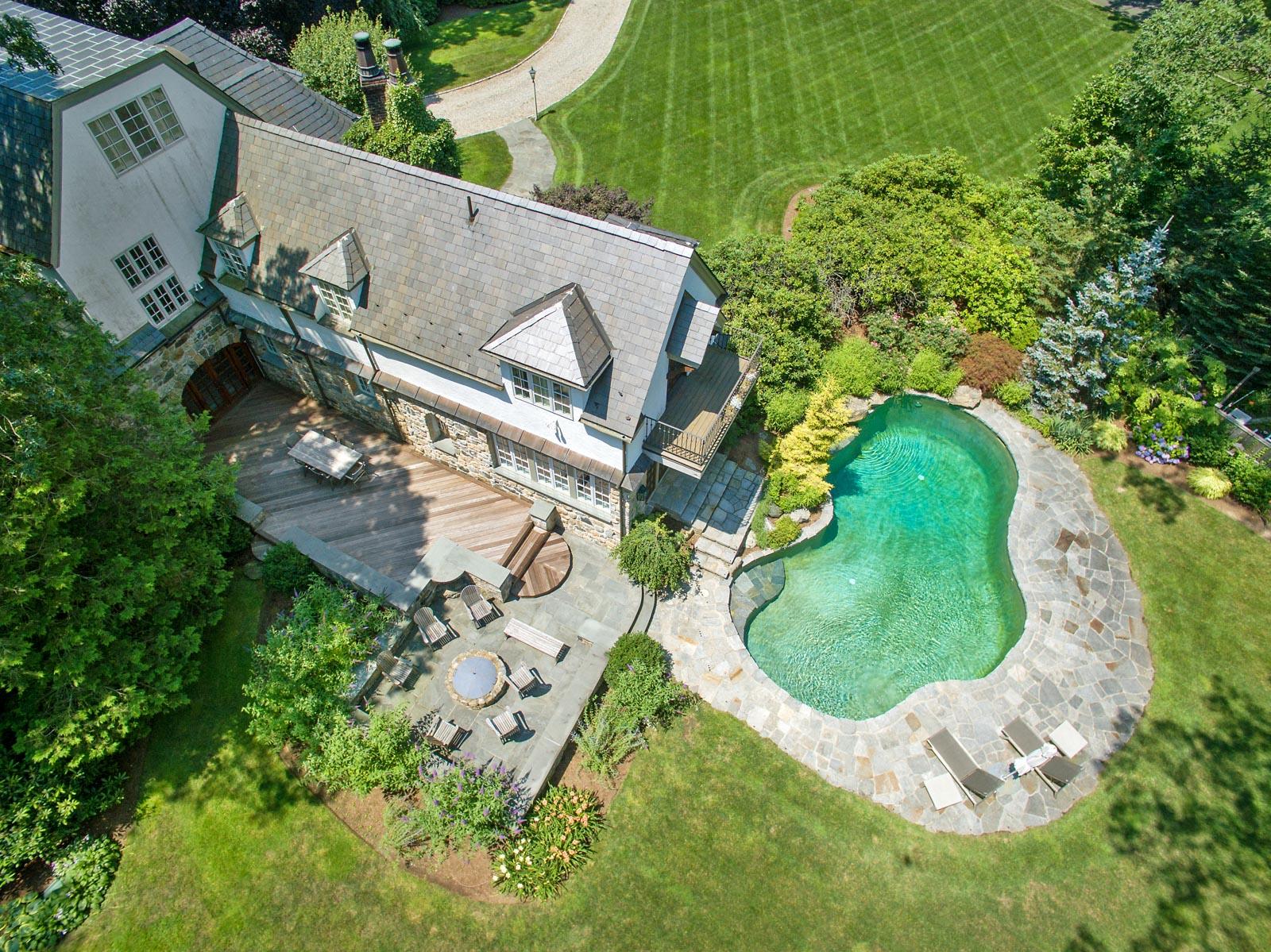 6 Woodley Road Darien, CT 06820 - Photo 33 of 37 an aerial view of a house