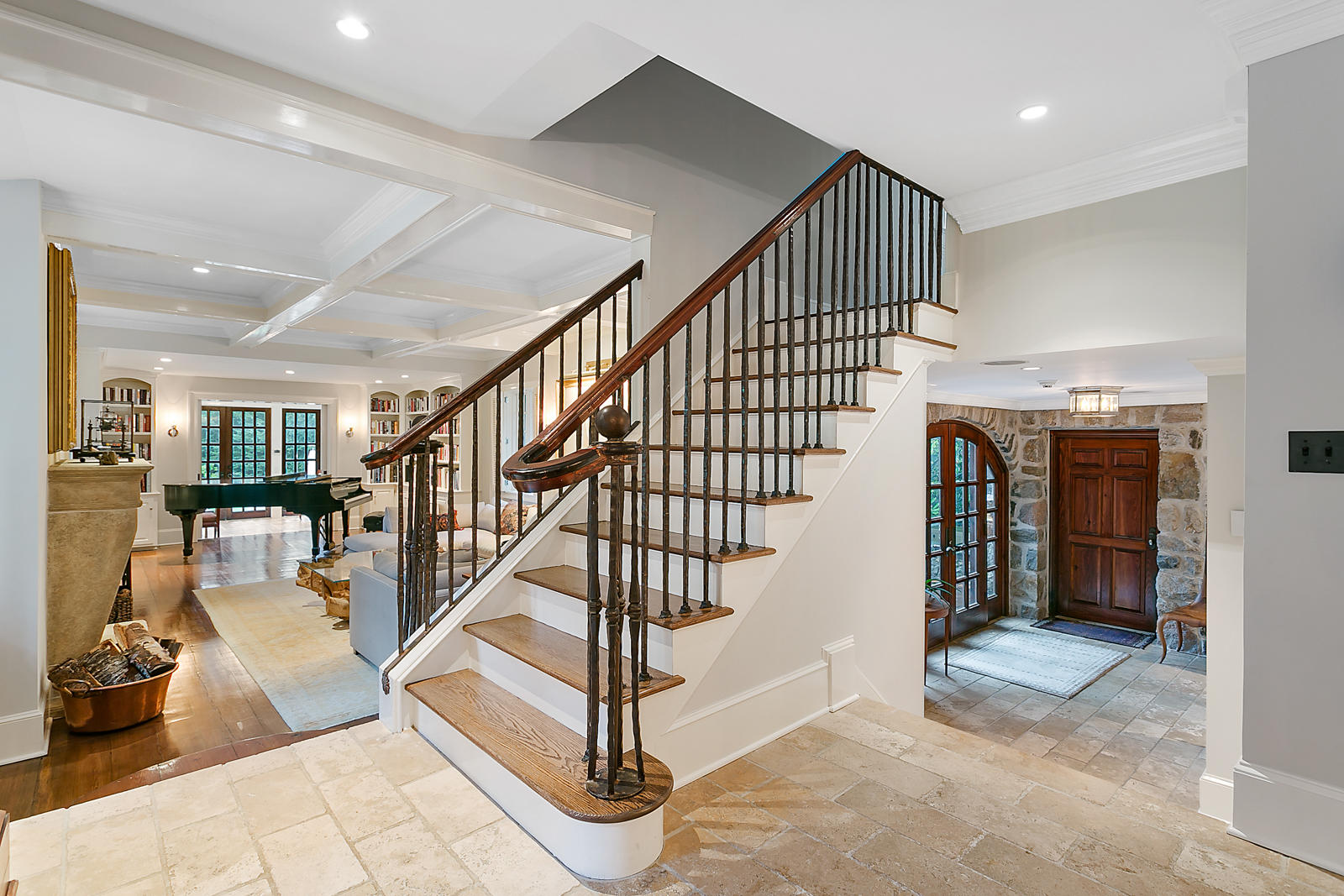 6 Woodley Road Darien, CT 06820 - Photo 7 of 37 a view of entryway livingroom and hall