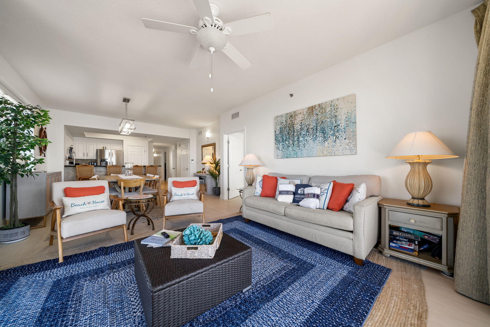 112 Seascape Drive, Unit 1910 Miramar Beach, FL 32550 - Photo 12 of 49 a living room with furniture and a fireplace