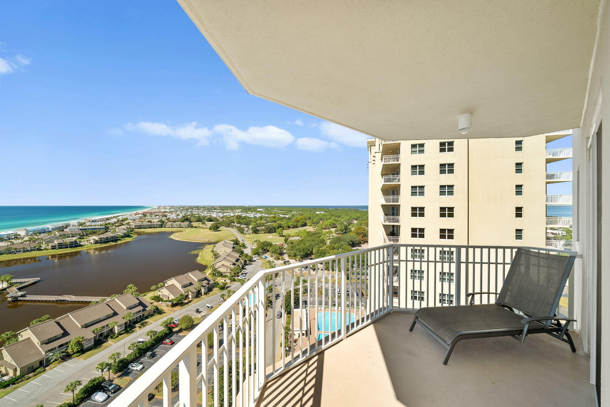 112 Seascape Drive, Unit 1910 Miramar Beach, FL 32550 - Photo 35 of 49 a view of a balcony with an ocean view