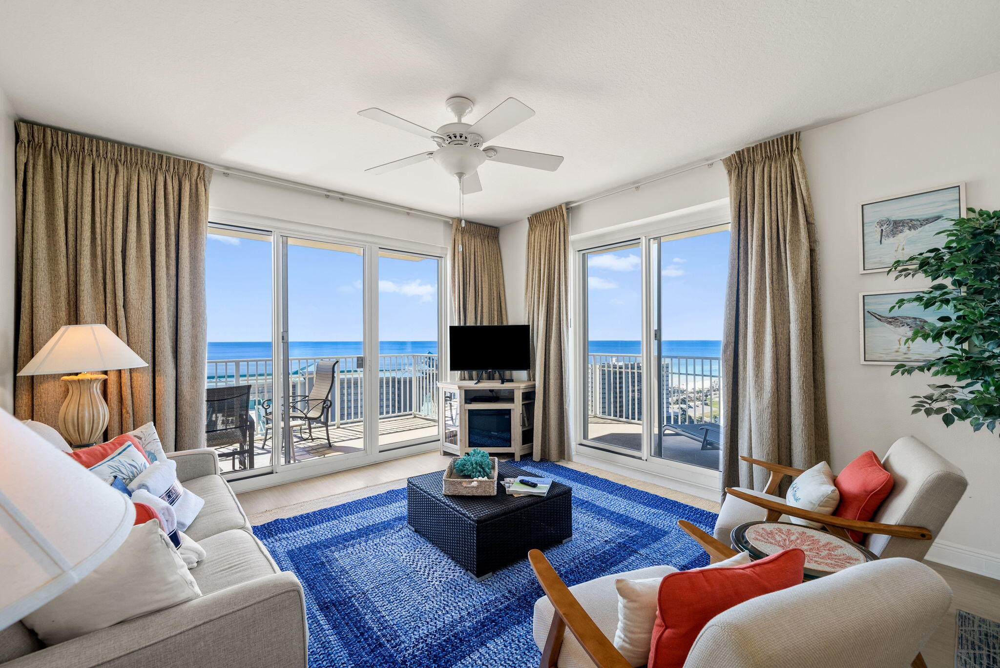 112 Seascape Drive, Unit 1910 Miramar Beach, FL 32550 - Photo 10 of 49 a living room with furniture and a large window