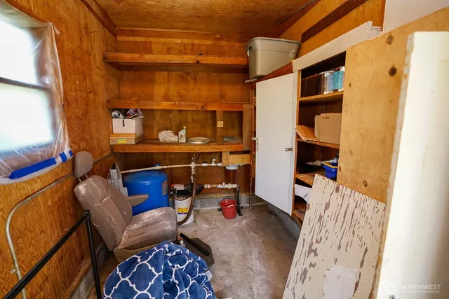 a view of storage and utility room