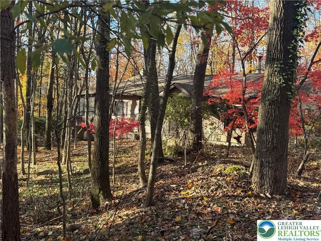 a view of a house with a snow on the wall