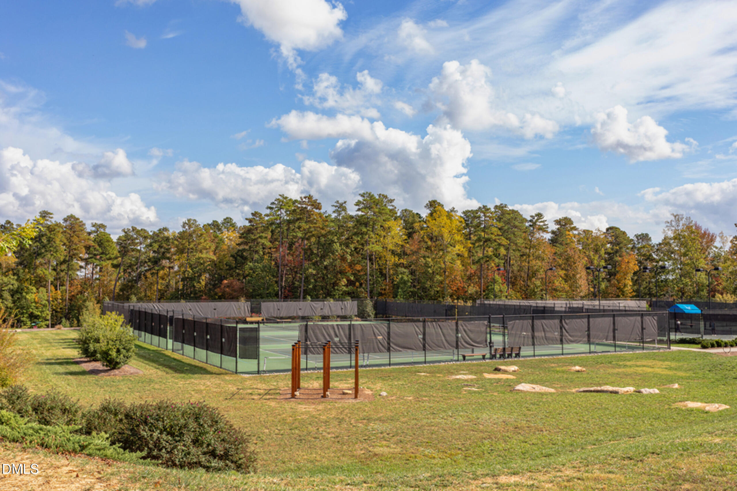 203 Post Oak Road Chapel Hill, NC 27516 - Photo 40 of 52 a view of a swimming pool with an outdoor seating
