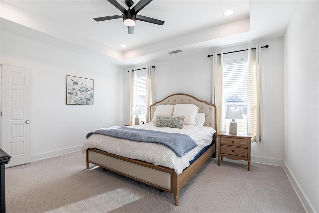 111 Bluegrass Trail Springtown, TX 76082 - Photo 20 of 37 Primary suite exudes relaxation with trey ceiling and natural light.