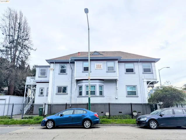 a car parked in front of a house
