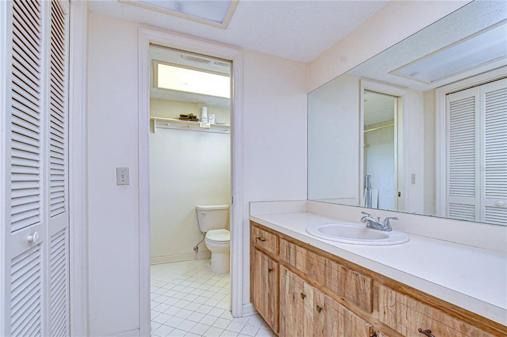 2608 Bellwood Drive Brandon, FL 33511 - Photo 15 of 27 a bathroom with a granite countertop sink a toilet and a shower