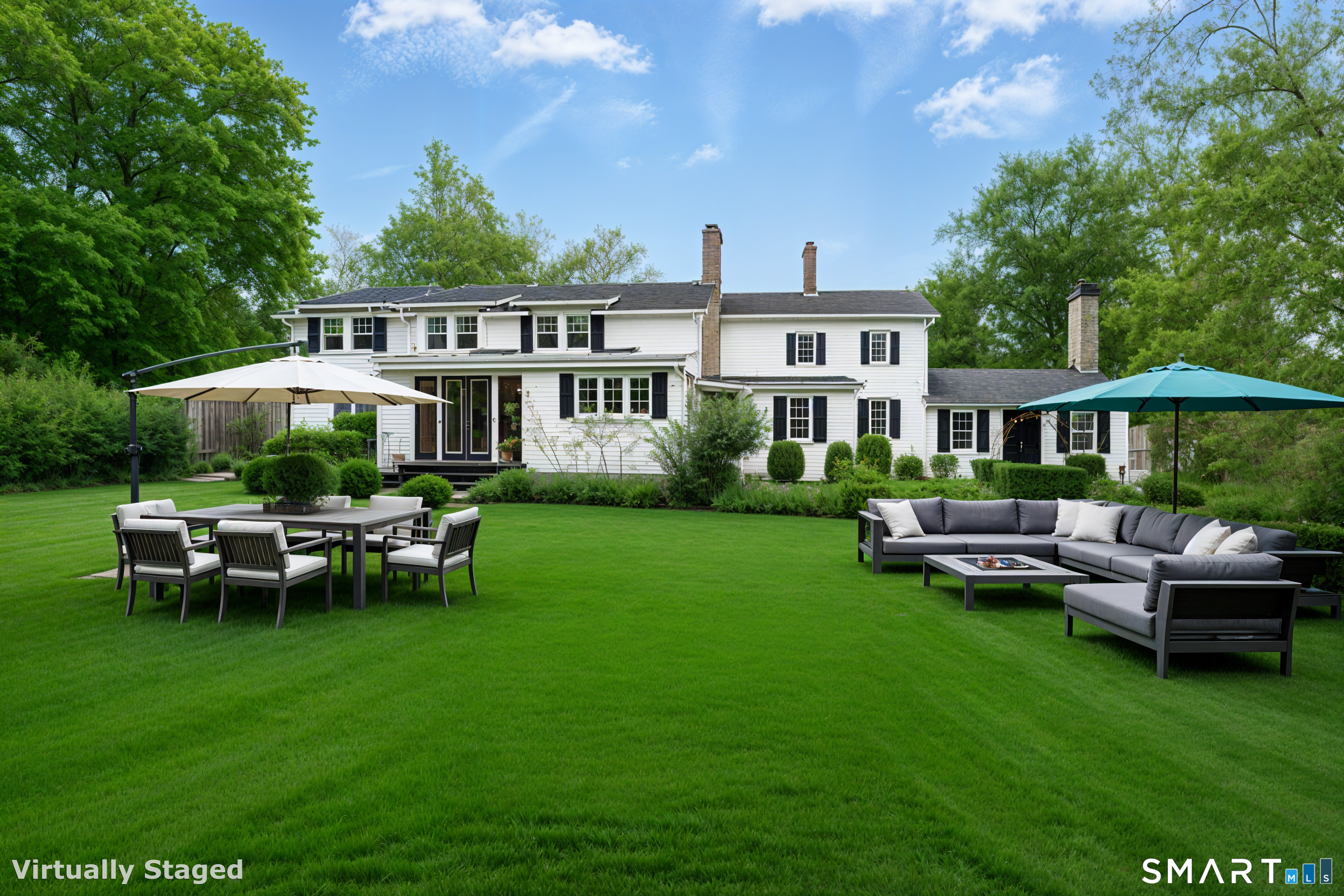 561 Middlesex Road Darien, CT 06820 - Photo 90 of 97 Backyard virtually enhanced and staged.