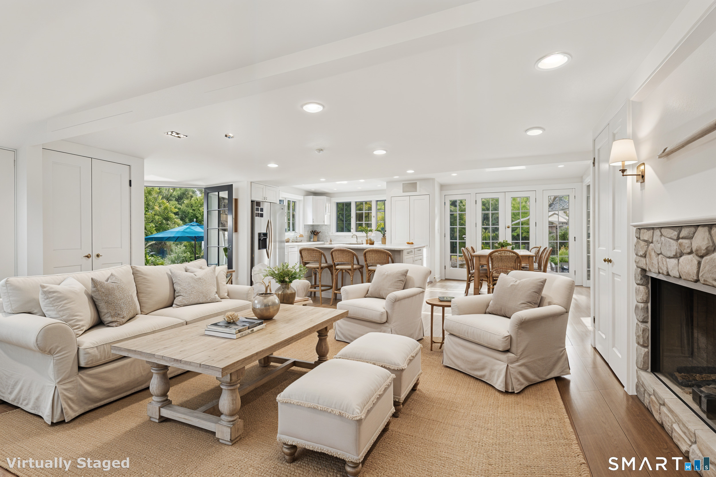 561 Middlesex Road Darien, CT 06820 - Photo 92 of 97 Family room/kitchen virtually enhanced/staged