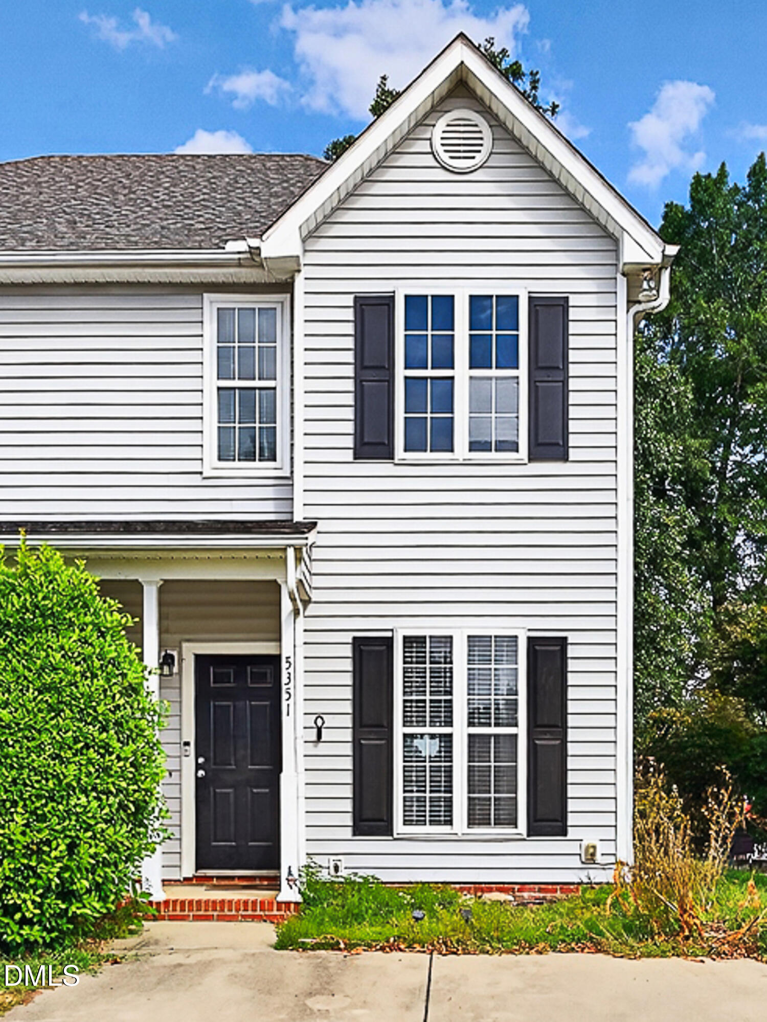 a front view of a house