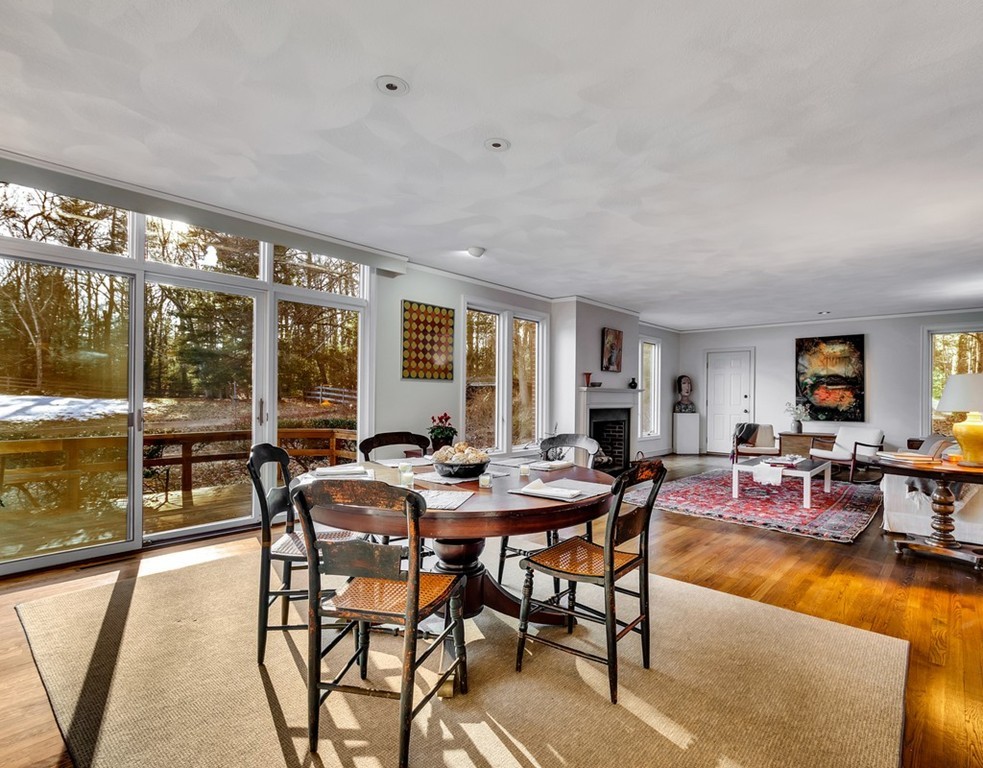 79 Lincoln Road Wayland, MA 01778 - Photo 4 of 28 a view of a dining room with furniture window and outside view