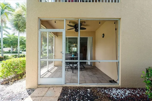 a view of outdoor space with seating area