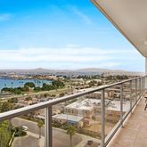 a view of a city from a balcony