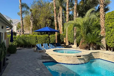 a view of statue in the garden