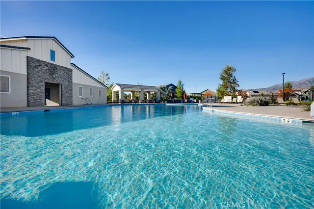 a view of a porch and garden