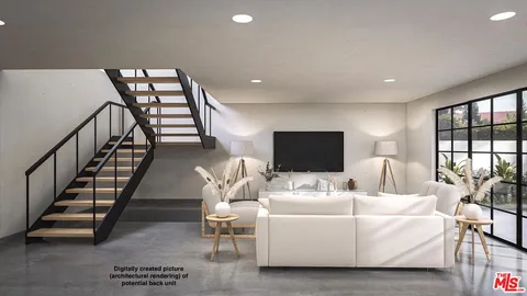 a living room with furniture a flat screen tv and a floor to ceiling window