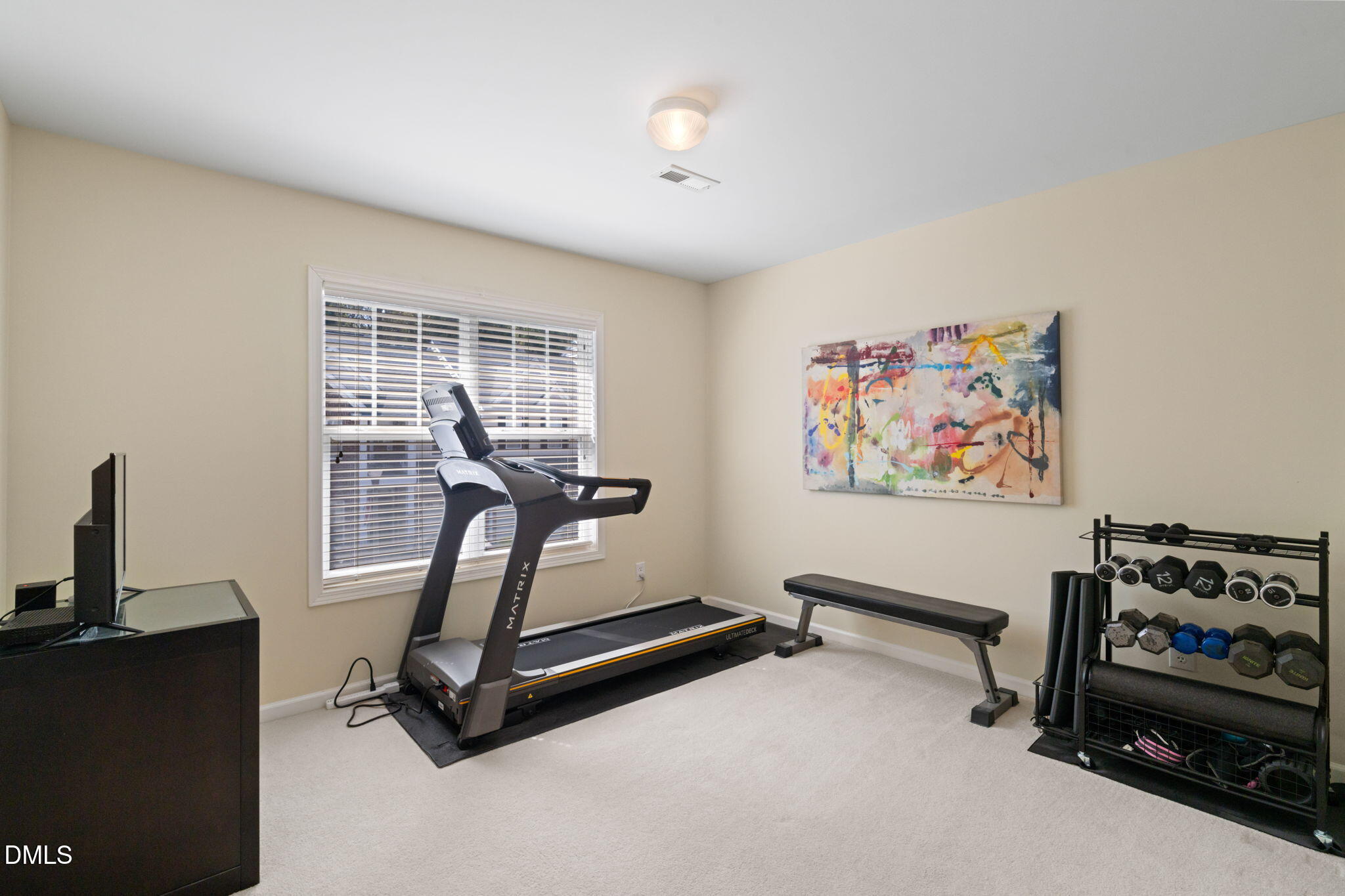 13227 Ashford Park Drive Raleigh, NC 27613 - Photo 32 of 55 a room with gym equipment and windows