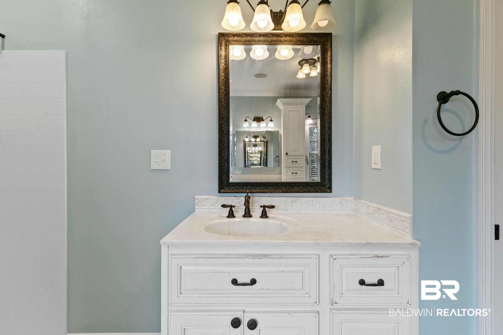 3668 Claridge Road North Mobile, AL 36608 - Photo 57 of 100 Bathroom featuring vanity and ornamental molding