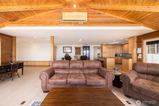 a room that has a table and a chair