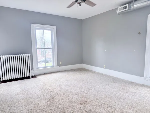 an empty room with a window