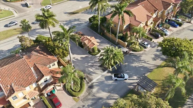 an aerial view of multiple house