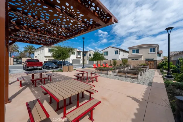 a outdoor space with patio lots of furniture
