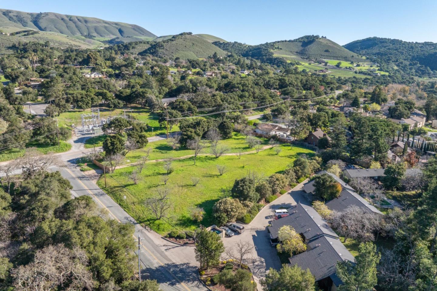 29 East Carmel Valley Road Carmel Valley, CA 93924 - Photo 15 of 15 an aerial view of residential houses with outdoor space and trees