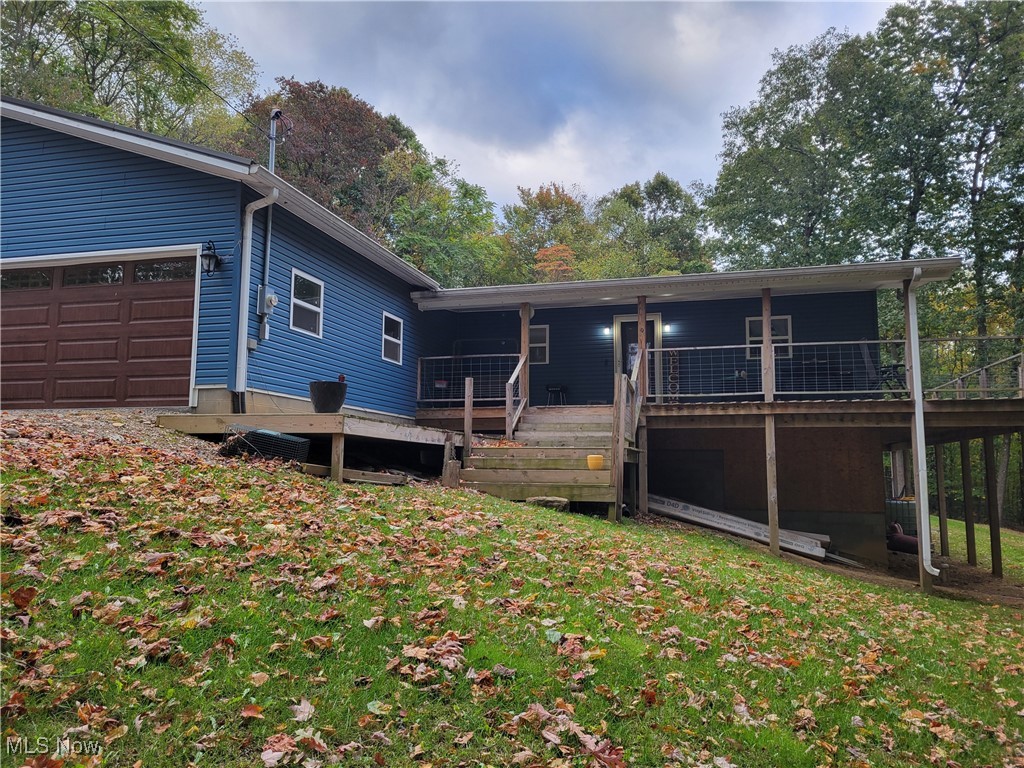 90361 Kilgore Ridge Road Scio, OH 43988 - Photo 1 of 34 Rear view of property with a wooden deck and a garage