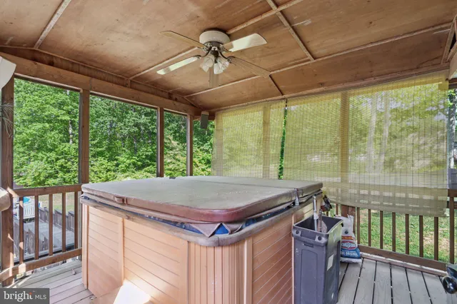 a backyard of a house with seating space