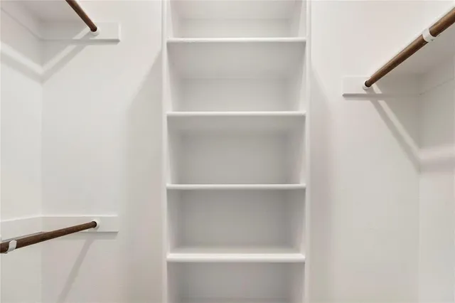 a close view of closet