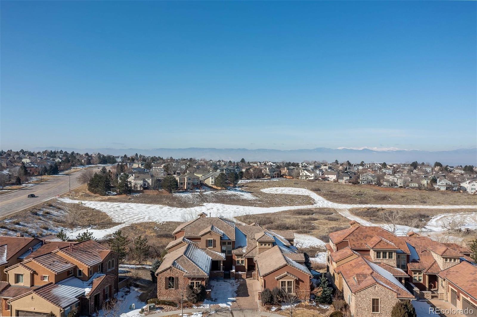 9581 Firenze Way Highlands Ranch, CO 80126 - Photo 42 of 48 an aerial view of multiple house