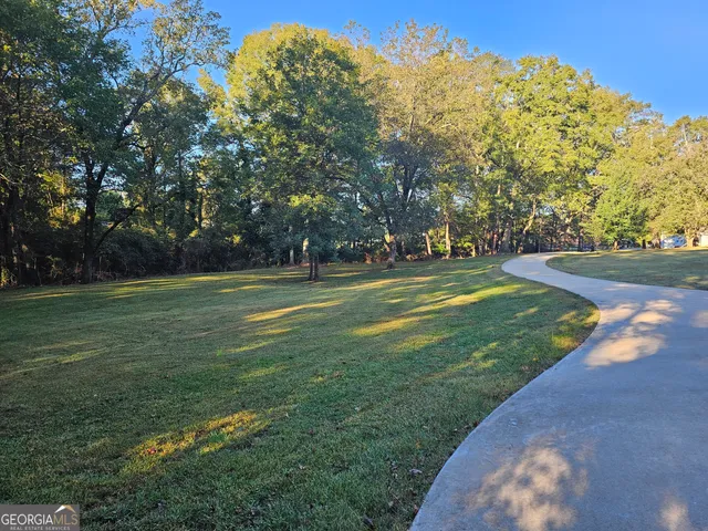 a view of a backyard