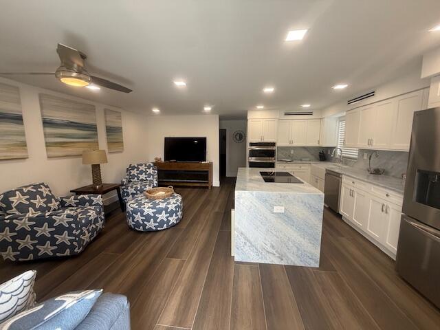 from entrance into unit