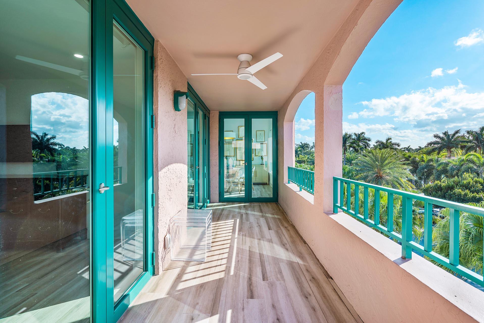 100 Southeast 5th Avenue, Unit 416 Boca Raton, FL 33432 - Photo 23 of 42 a view of a balcony with wooden floor