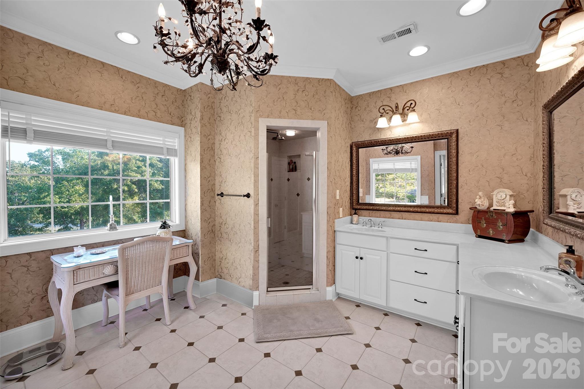 1171 State Rd S-29-376 Lancaster, SC 29720 - Photo 31 of 48 a spacious bathroom with a double vanity sink a mirror and a bathtub