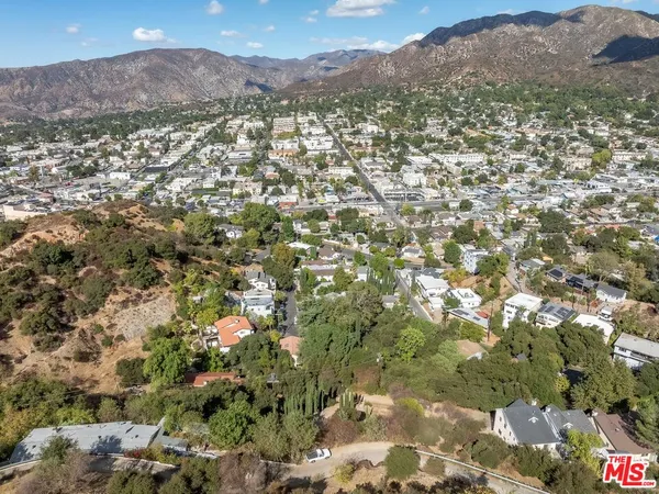 a view of city and mountain