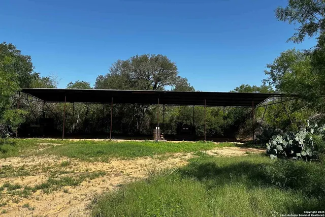 a view of a lake from a yard